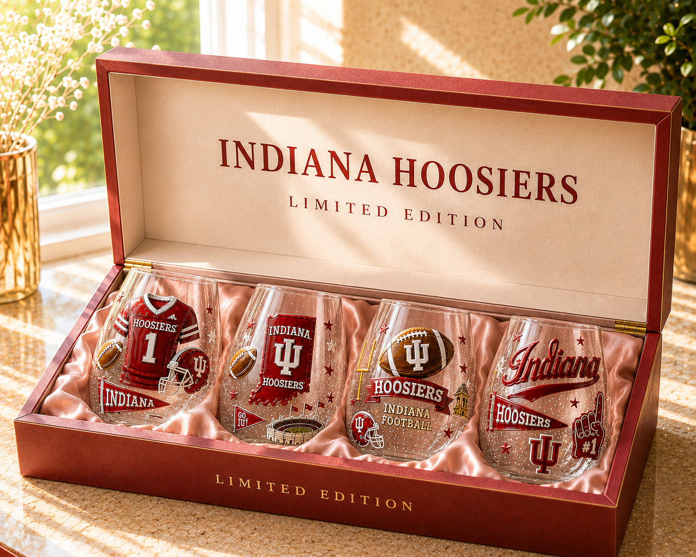 IDH Stemless Glass Cup Set TMH