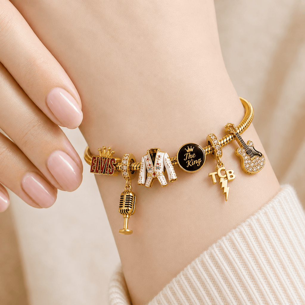 ELV Gold Charm Bracelet Set TTTT