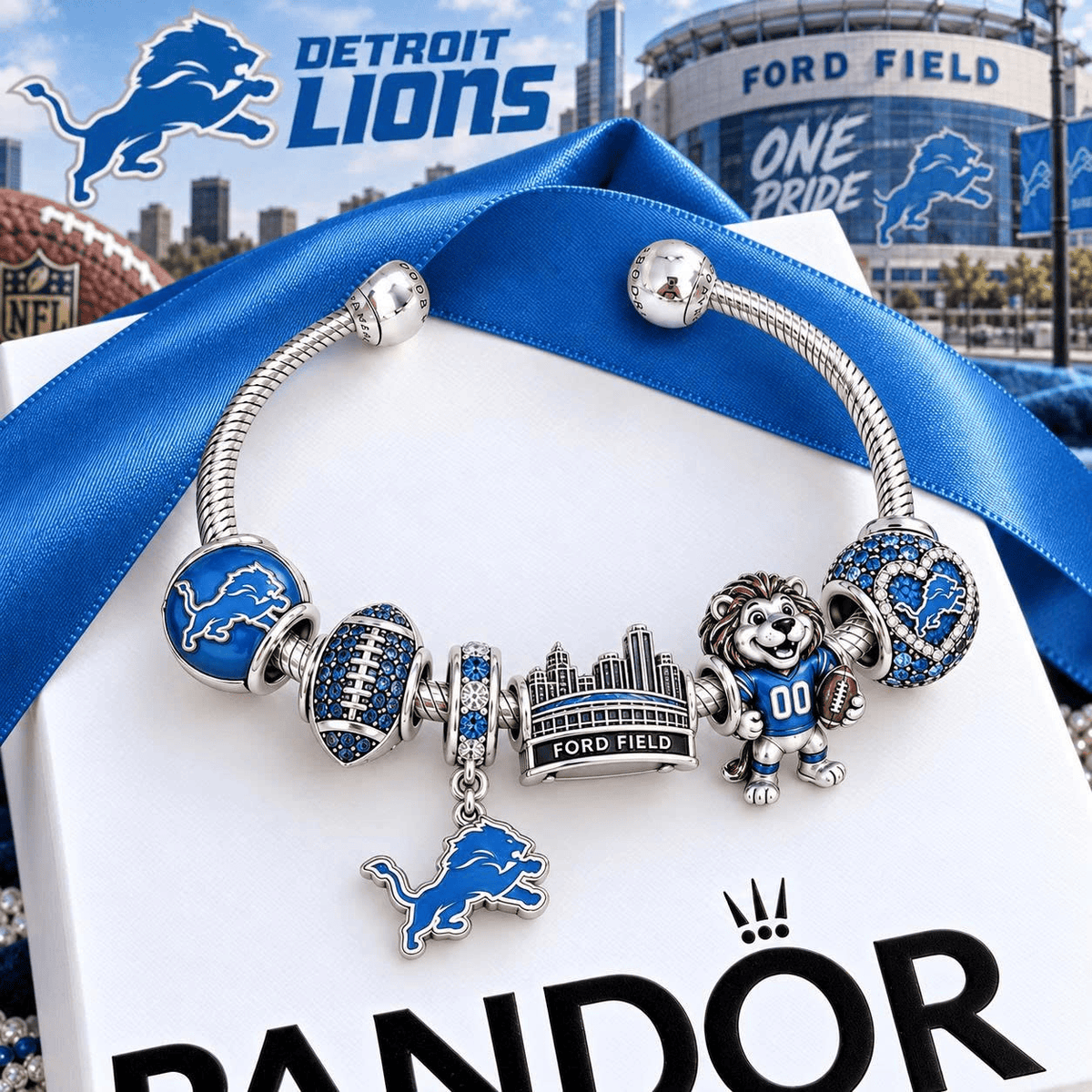 DTL Silver Charm Bracelet Set VTH