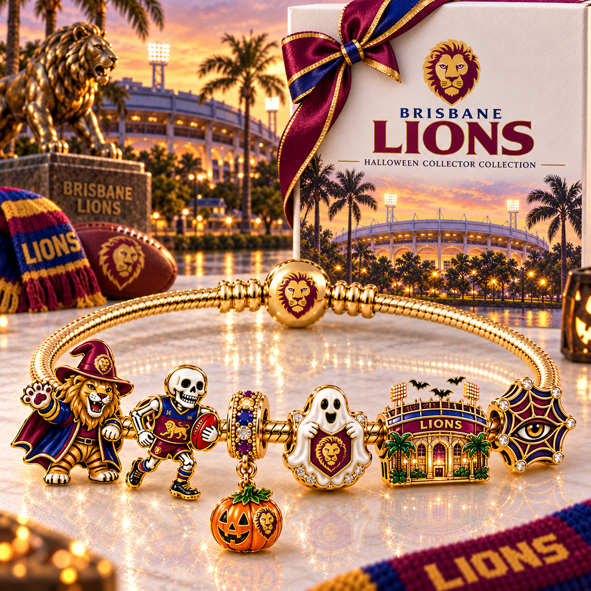 BRBL Gold Charm Bracelet Set NHVH