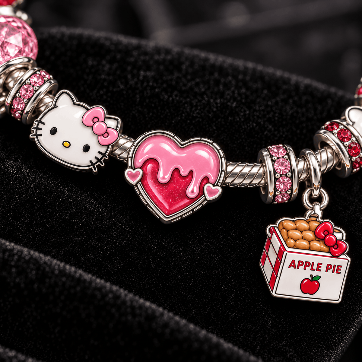 HLKT Silver Charm Bracelet Set TTTT